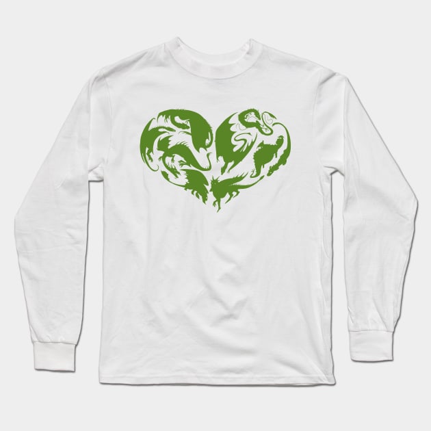 I Heart Dragons Long Sleeve T-Shirt by sugarpoultry